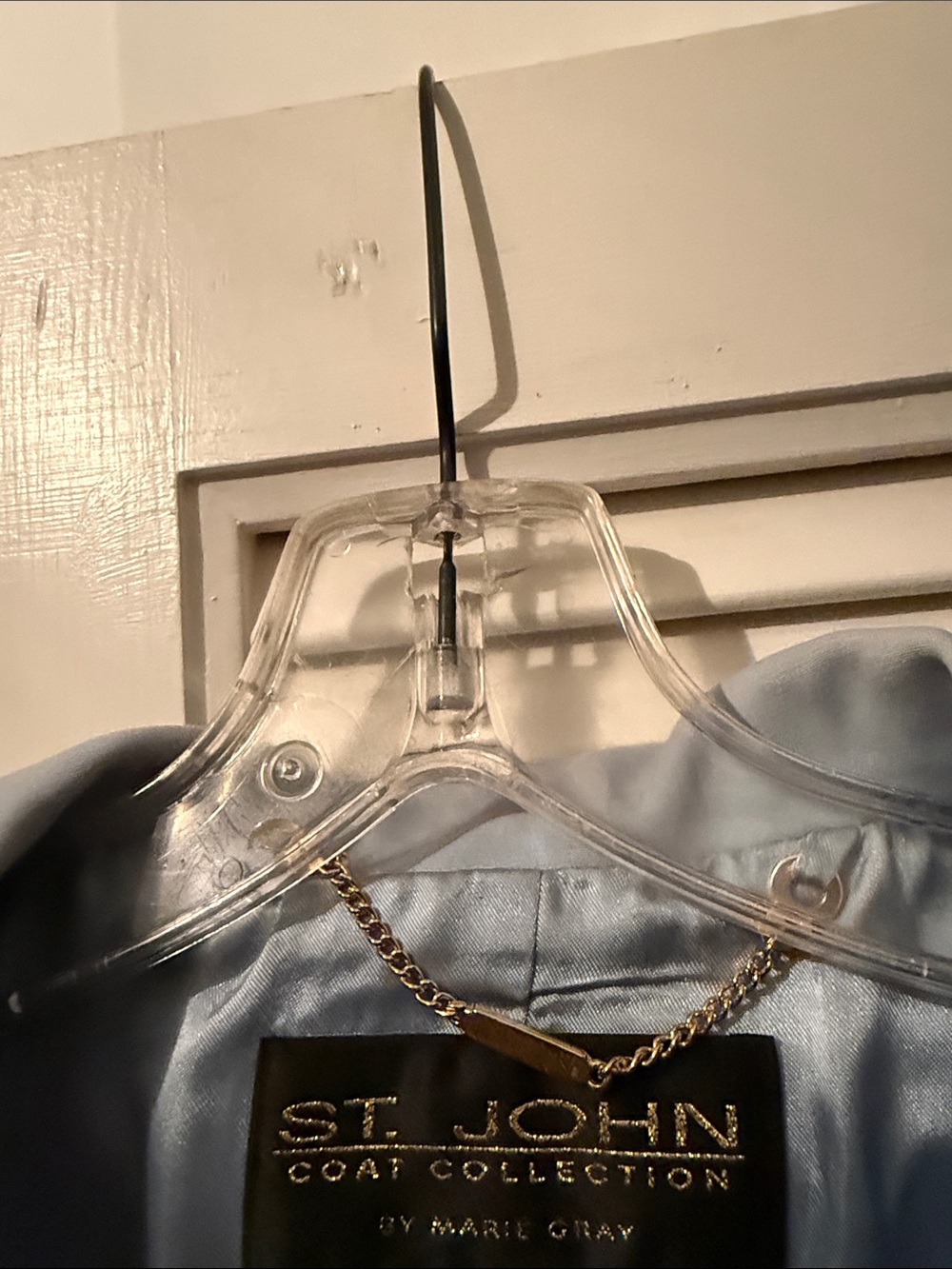 St. John Light Blue Pea Coat Medium